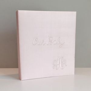 Baby Memory Book - Pink Shantung (NO Bow) by AP Creations in Tuscaloosa, paper gift main product photo