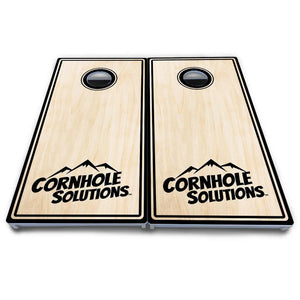 Pinstripe CS Logo Cornhole Boards - All Weather Series by Cornhole Solutions, custom cornhole board detail photo 3