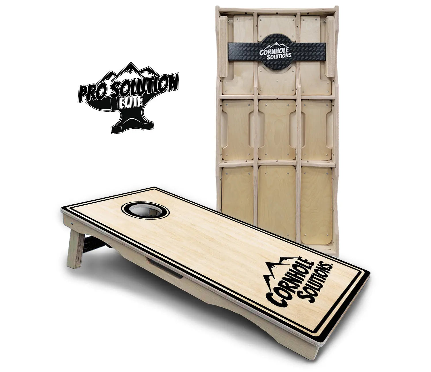 Pinstripe CS Logo Cornhole Boards - Pro Solution Elite Series Cornhole Solutions