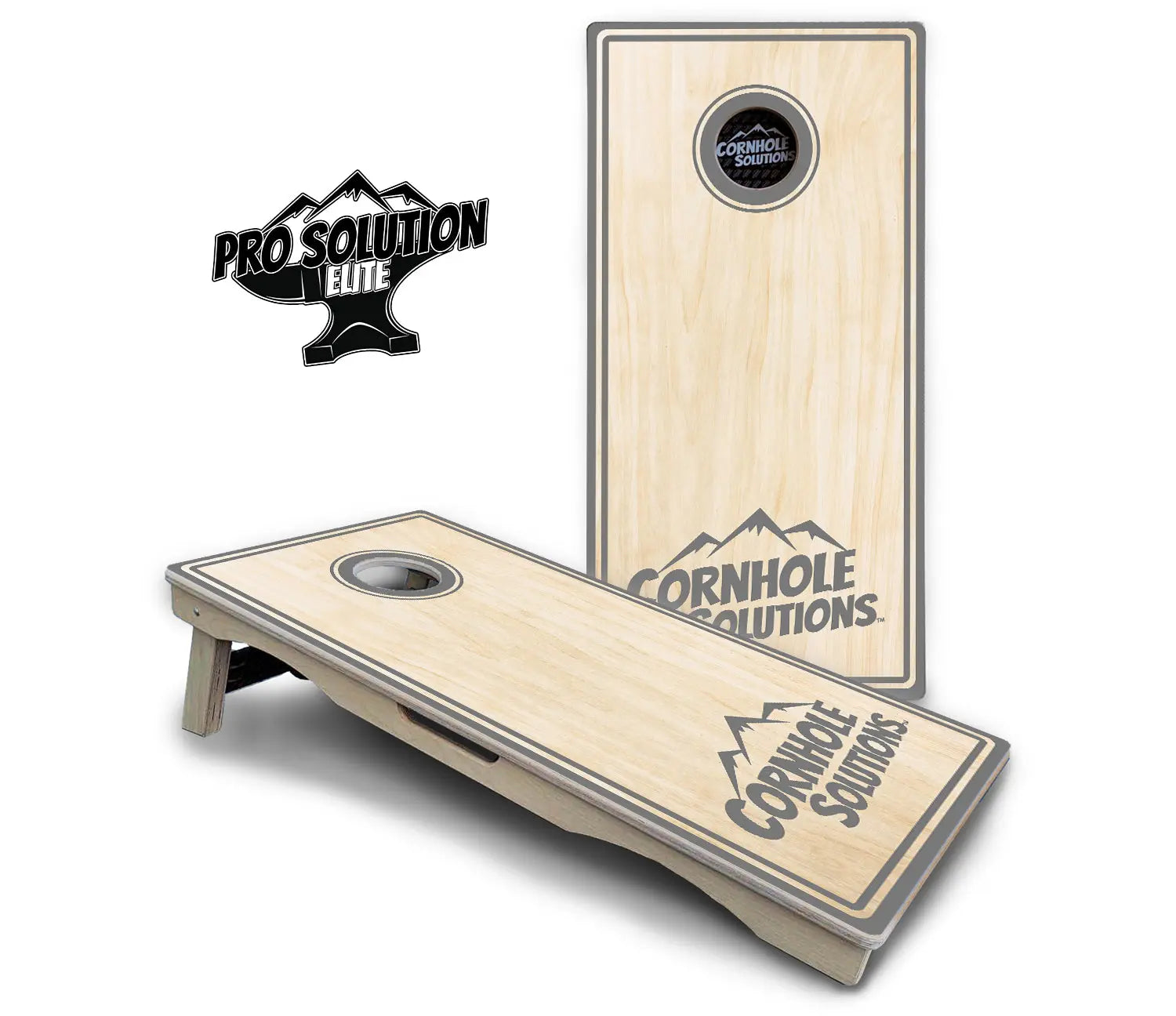 Pinstripe CS Logo Cornhole Boards - Pro Solution Elite Series by Cornhole Solutions, custom cornhole board detail photo 11