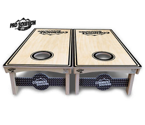 Pinstripe CS Logo Cornhole Boards - Pro Solution Lite Series by Cornhole Solutions, custom cornhole board detail photo 3