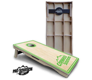 Pinstripe CS Logo Cornhole Boards - Pro Solution Lite Series by Cornhole Solutions, custom cornhole board detail photo 8