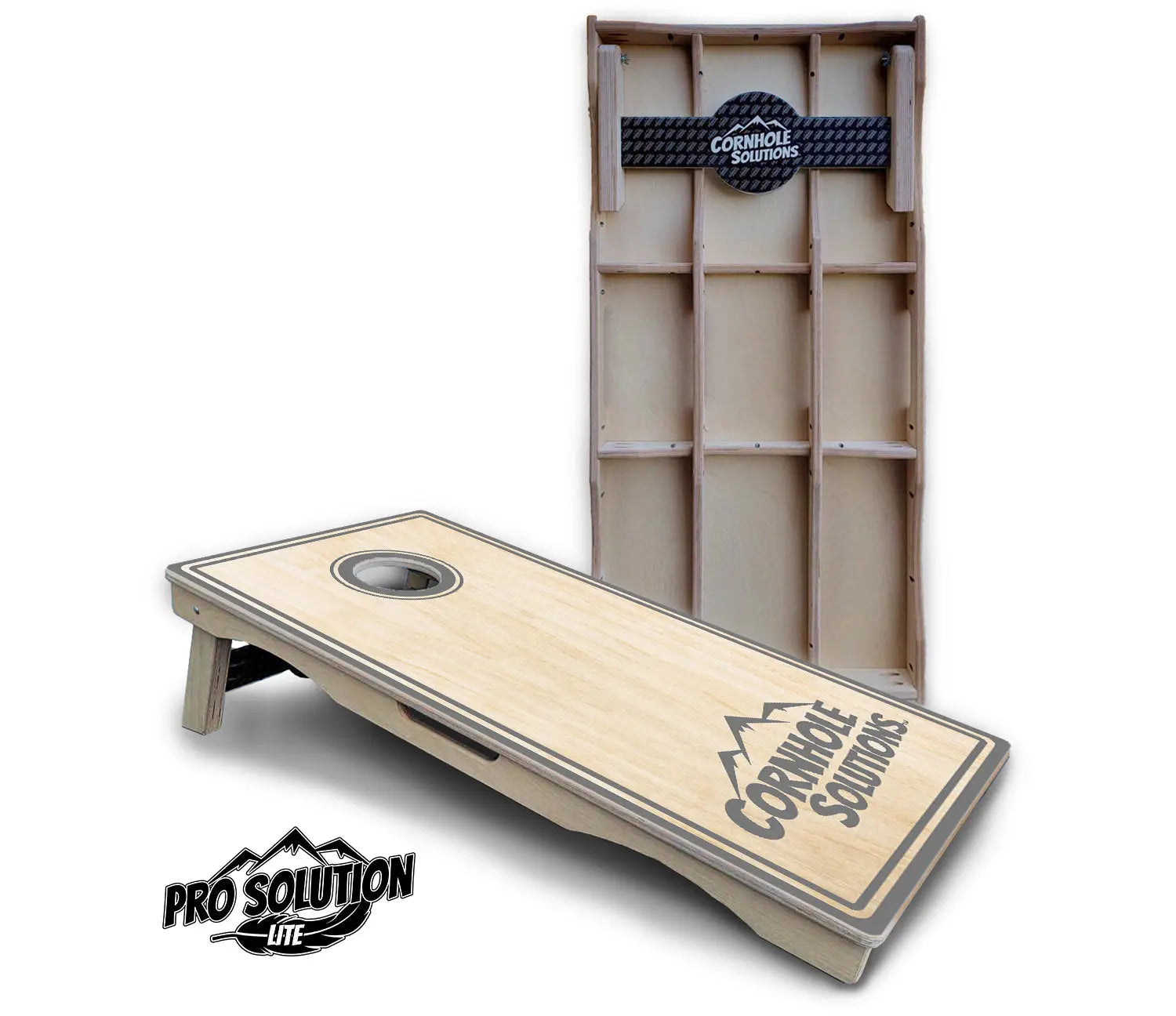 Pinstripe CS Logo Cornhole Boards - Pro Solution Lite Series by Cornhole Solutions, custom cornhole board detail photo 10