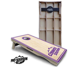 Pinstripe CS Logo Cornhole Boards - Pro Solution Lite Series by Cornhole Solutions, custom cornhole board detail photo 16