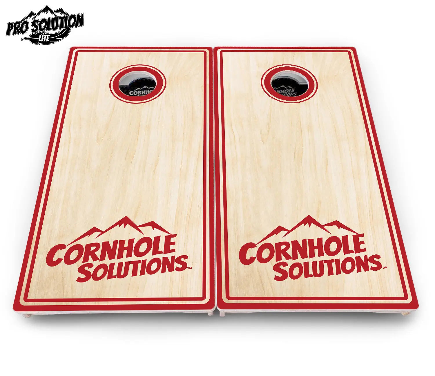 Pinstripe CS Logo Cornhole Boards - Pro Solution Lite Series by Cornhole Solutions, custom cornhole board detail photo 19