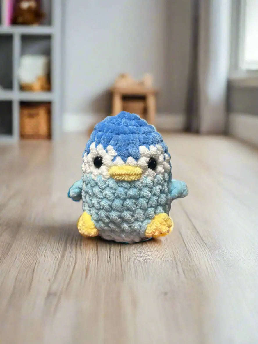 Pip the Penguin - Handmade Crochet Penguin Plush Tiny Kreature Collection by Klassy Krafts, 3D printed toy main product photo