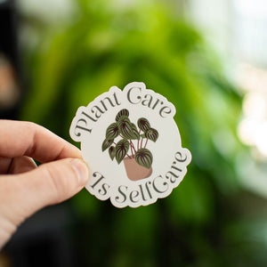 Plant Care is Selfcare - Sticker by Still Magnolia, vinyl decal detail photo 4