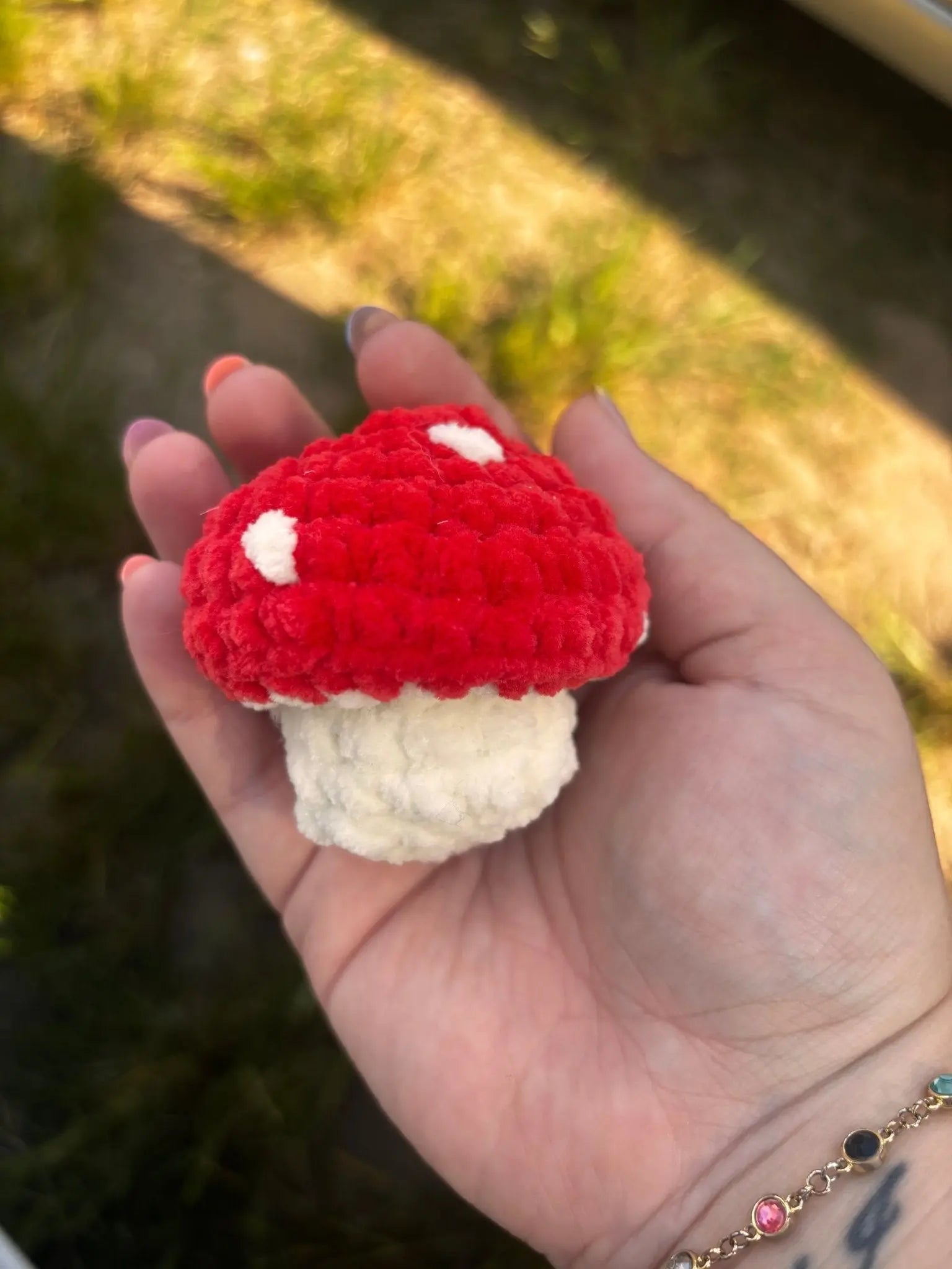 Popping Mushroom Crocheted by Klassy Krafts, activity toys detail photo 2