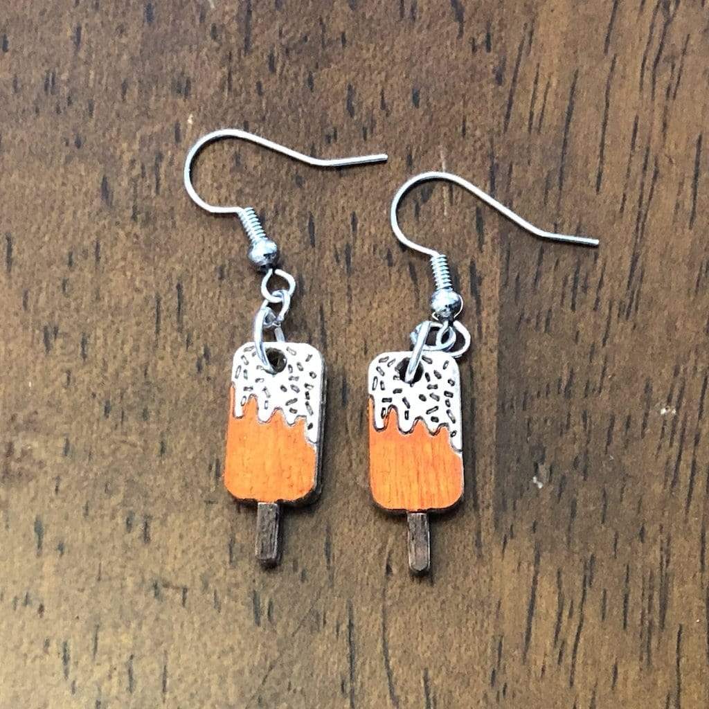 Popsicle Wooden Dangle Earrings | Summer Food Jewelry by Cate's Concepts, LLC, handmade jewelry main product photo
