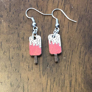 Popsicle Wooden Dangle Earrings | Summer Food Jewelry