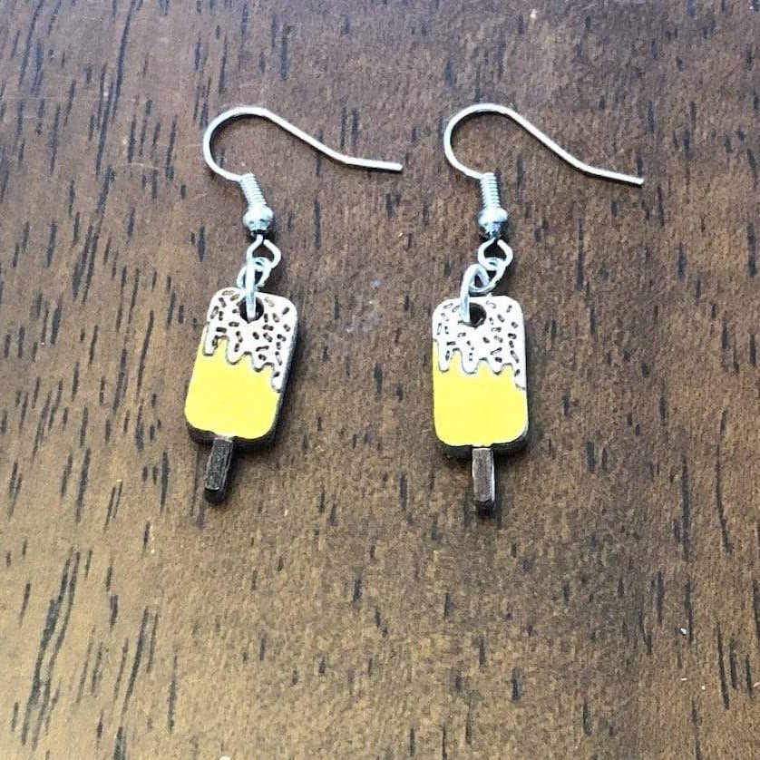 Popsicle Wooden Dangle Earrings | Summer Food Jewelry