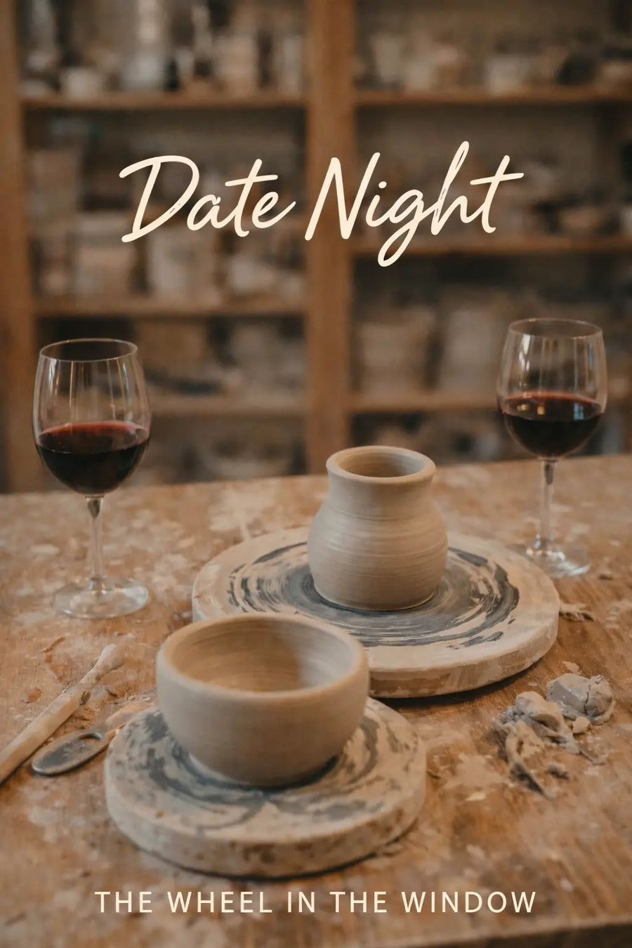 Pottery Date Night The Wheel in the Window Pottery Studio