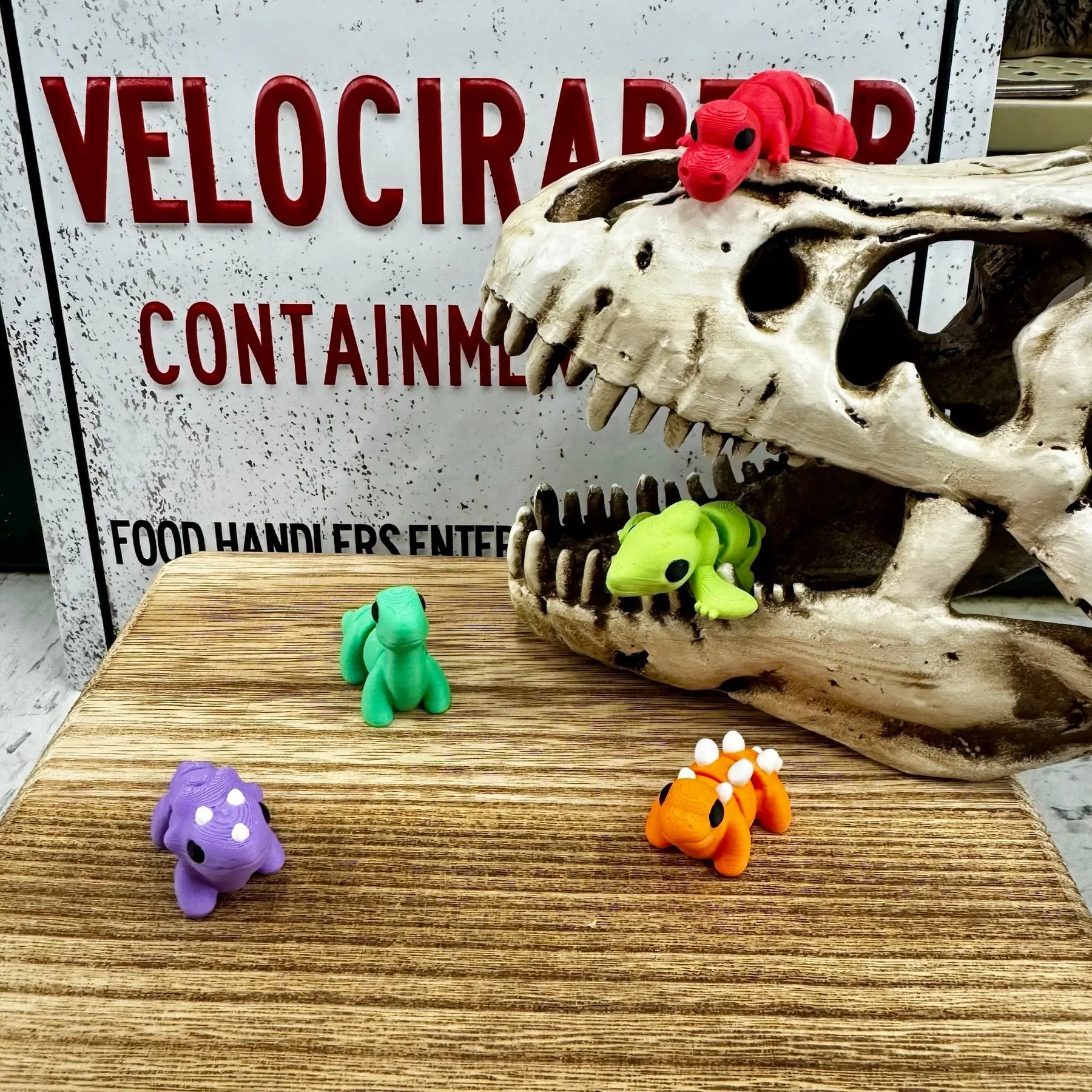 Prehistoric Pals Mini Fidget Toy Bundle | 3D Printed Dinosaur Toys by Mushroom Lady Co, paper gift main product photo