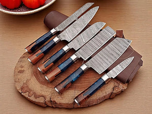 Premium Damascus Cooking Knives Set – Handmade by Damascus Knife Store, Southern handmade gift detail photo 2