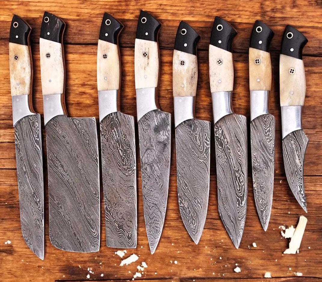 Premium Damascus Kitchen Knives Set – Handmade & Sharp by Damascus Knife Store, Southern handmade gift main product photo