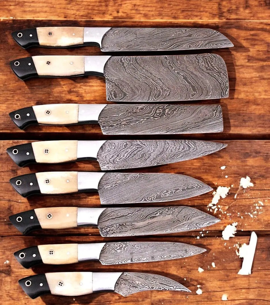 Premium Damascus Kitchen Knives Set – Handmade & Sharp by Damascus Knife Store, Southern handmade gift detail photo 2