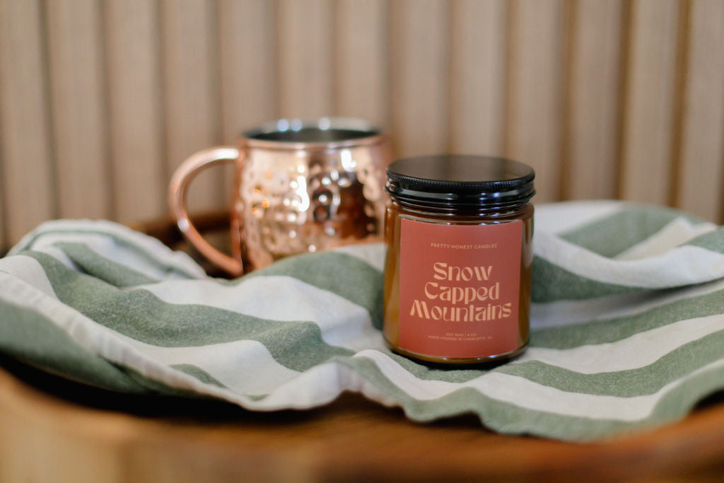 Snow Capped Mountains Mint Soy Candle