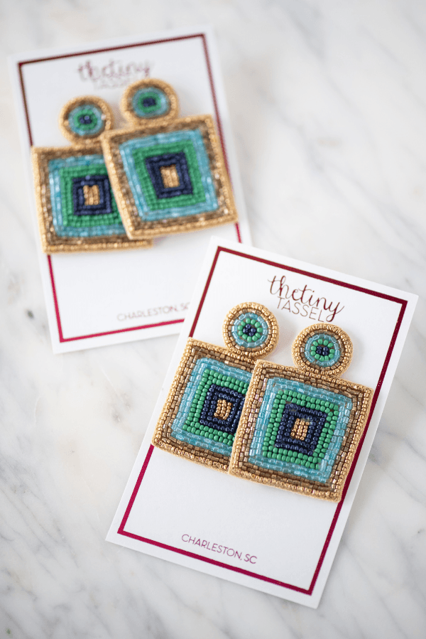 The Noisette Earring in Blues