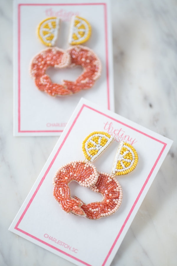 The Shrimp Cocktail Earrings by TheTinyTassel, handmade jewelry main product photo