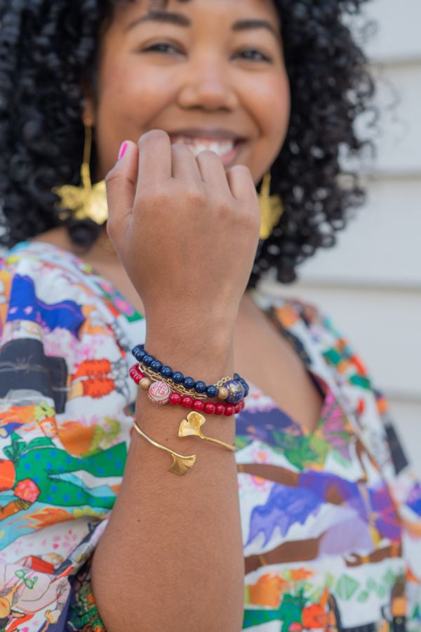 The Darcy Bracelet in Red by TheTinyTassel, handmade jewelry detail photo 2