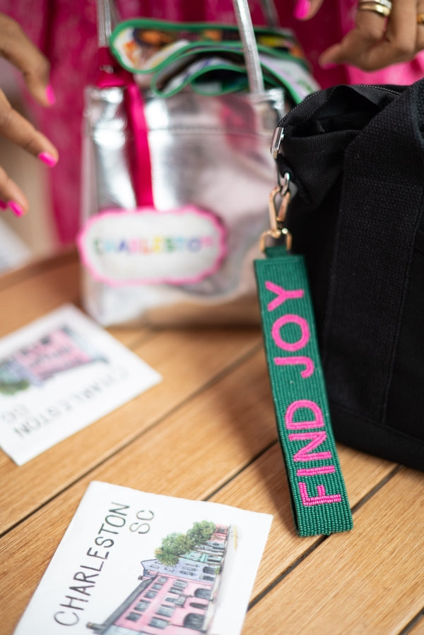 The Find Joy Wristlet Keychain by TheTinyTassel, 3D printed gift detail photo 2
