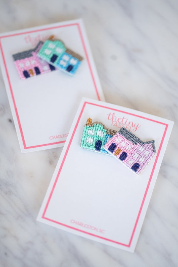 The Rainbow Row Earring by TheTinyTassel, handmade jewelry main product photo