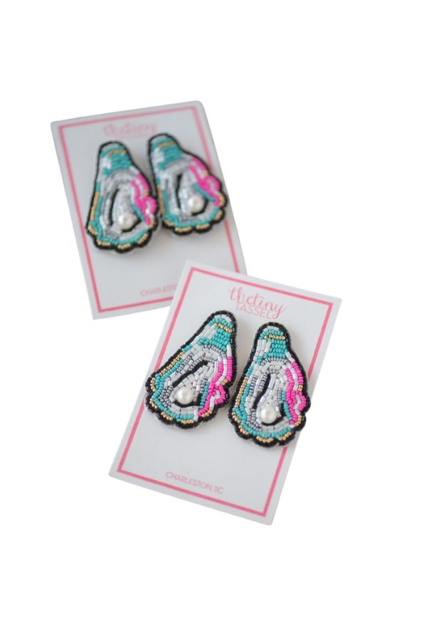 The Oyster Earring by TheTinyTassel, handmade jewelry main product photo