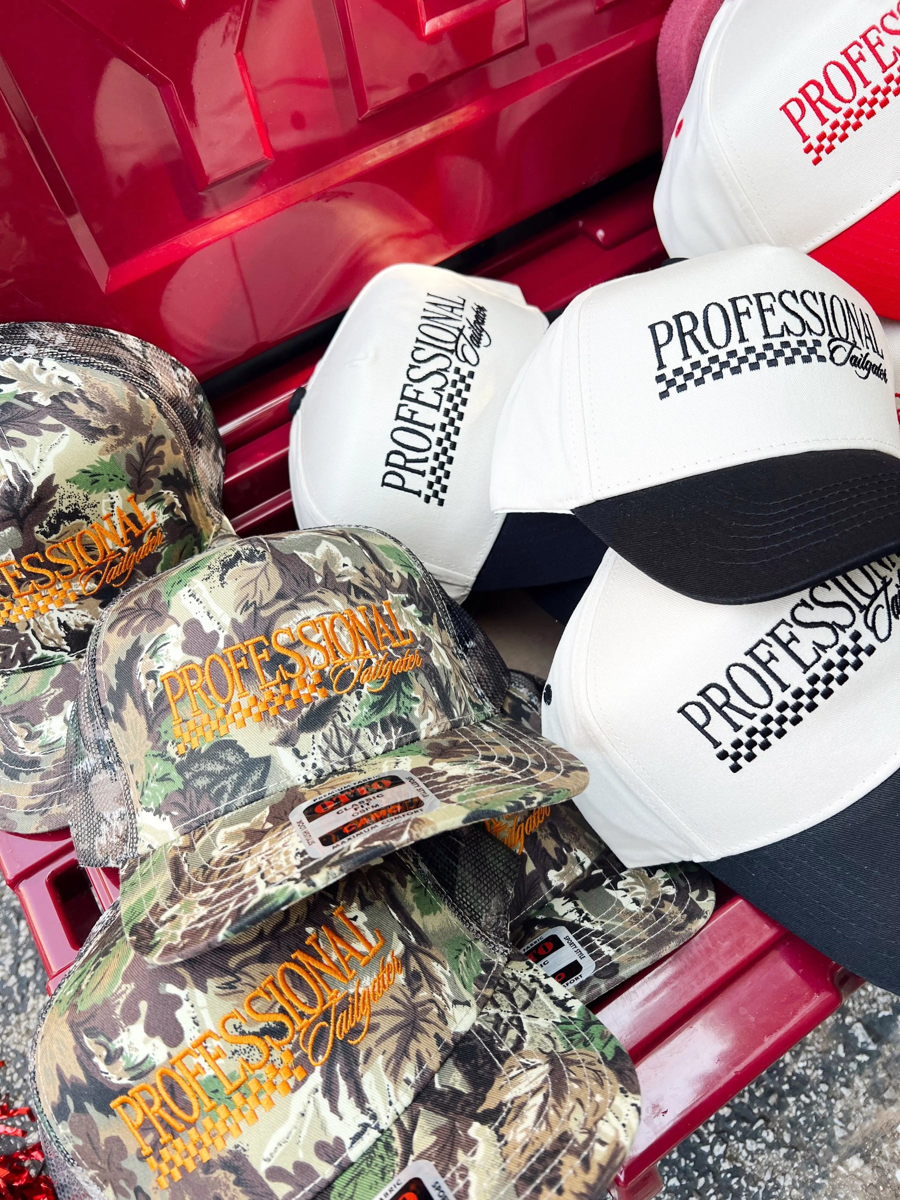 Professional Tailgater - Vintage Trucker Hat by KenzKustomz, Southern lifestyle apparel detail photo 14