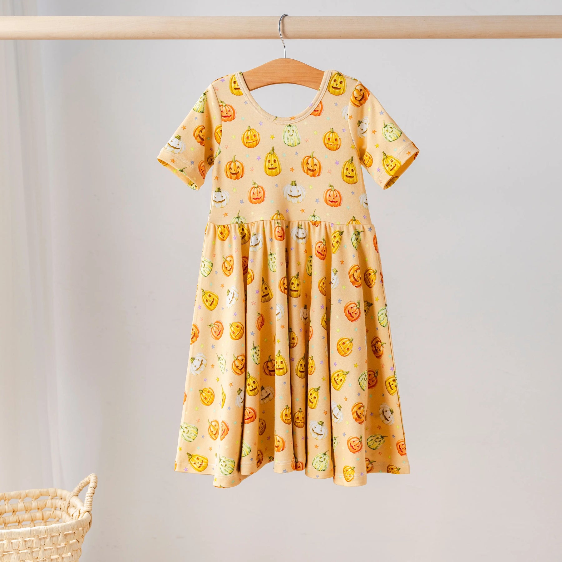 Pumpkin Pals Organic Cotton Dress for Kids by Nola Tawk, Southern lifestyle apparel main product photo