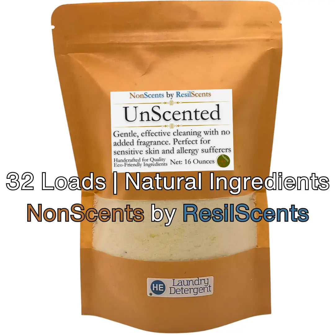 Laundry Detergent bag by NonScents by ResilScents, Unscented. 