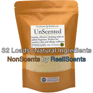 Laundry Detergent bag by NonScents by ResilScents, Unscented. 