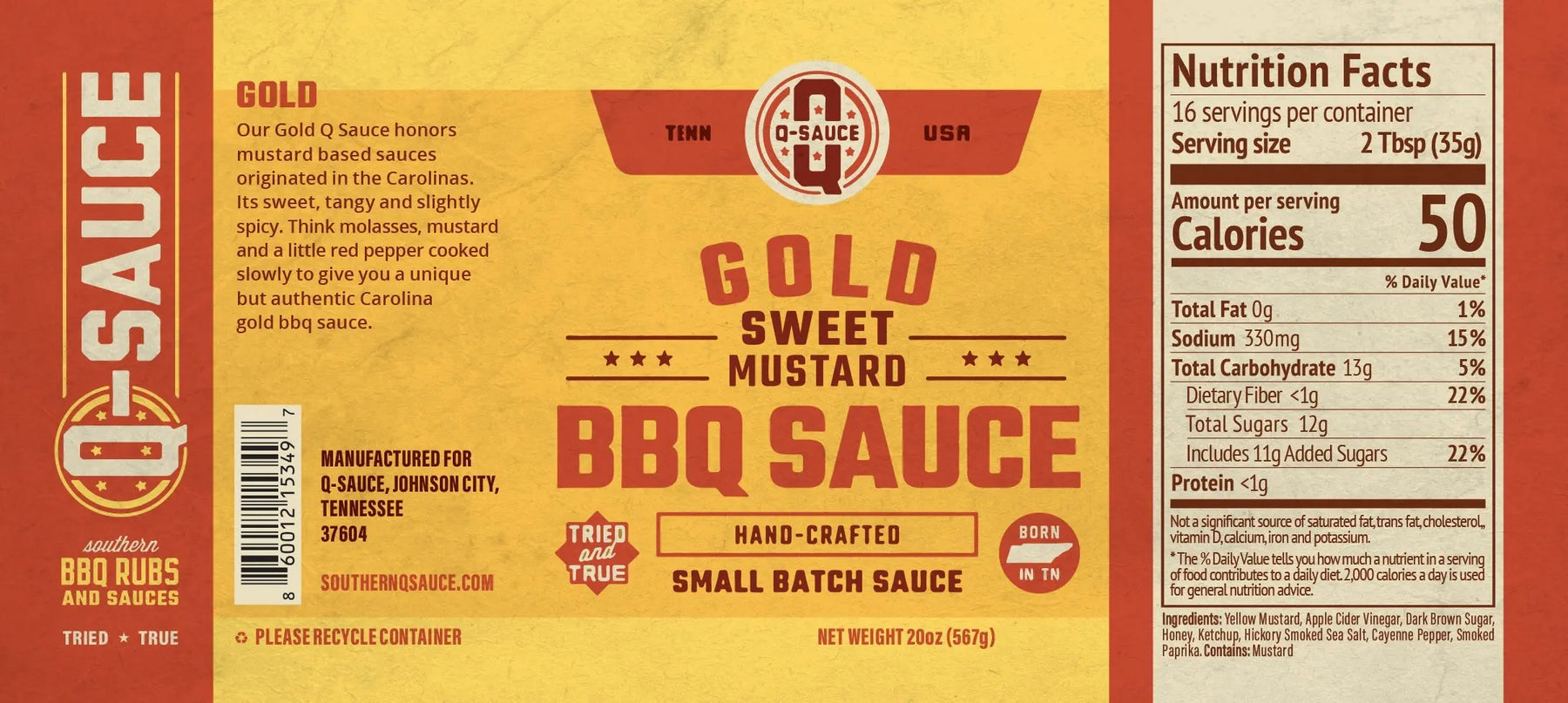 Q Sauce Gold by Q Sauce, Southern food gift detail photo 2