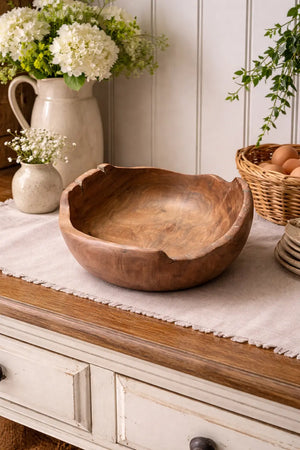 RUSTIC UNIQUE BLACK WALNUT LIVE EDGE BOWL - 9" DIAMETER X 4-1/2" HIGH Paw Paw’s Woodshop of Mississippi