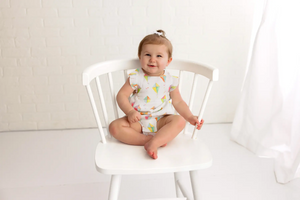 Reach for the Sky Organic Muslin Bubble Romper by Nola Tawk, Southern lifestyle apparel detail photo 2