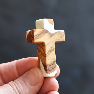 Reclaimed Olive & Resin Pocket Crosses Dennehey Design Co.