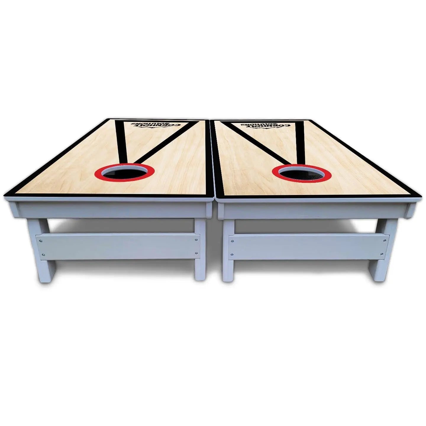 Red/Black Hole Ring Cornhole Boards - All Weather Series by Cornhole Solutions, handmade jewelry detail photo 6