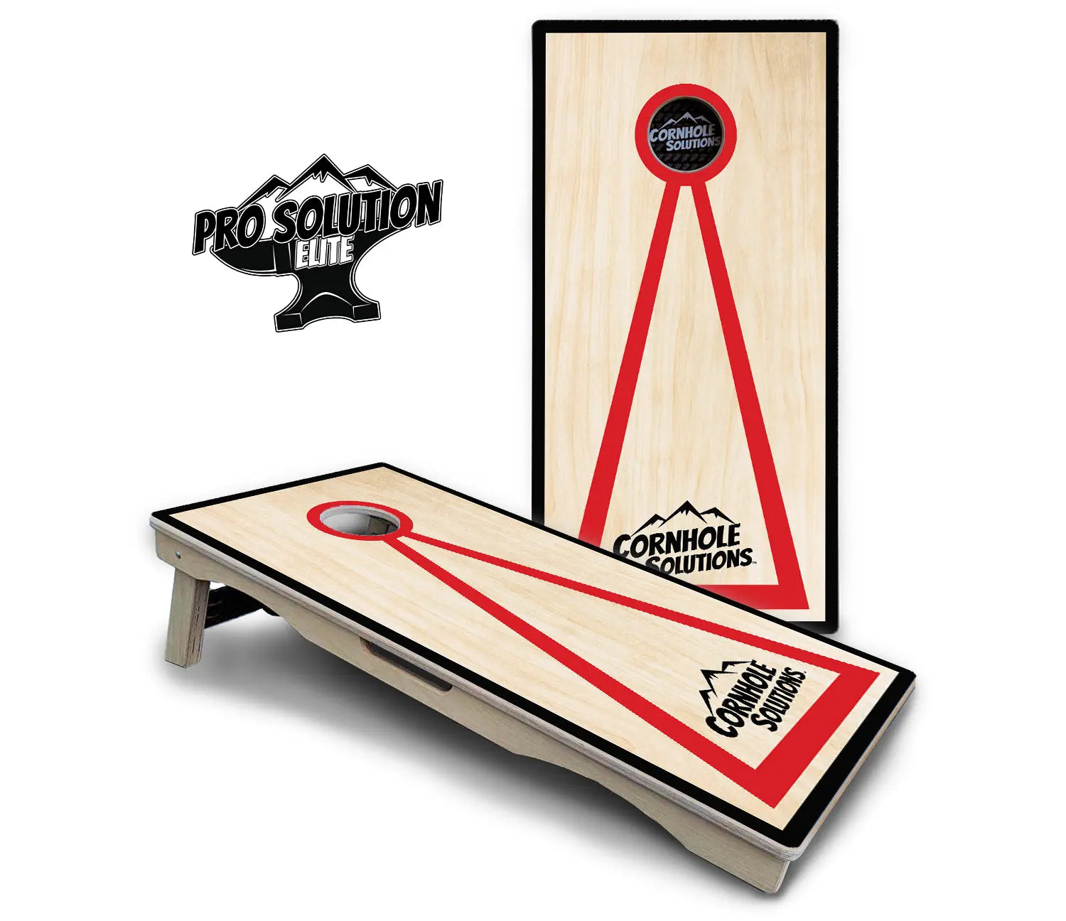 Red/Black Hole Ring Cornhole Boards - Pro Solution Elite Series by Cornhole Solutions, handmade jewelry detail photo 21