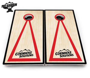 Red/Black Hole Ring Cornhole Boards - Pro Solution Elite Series by Cornhole Solutions, handmade jewelry detail photo 22