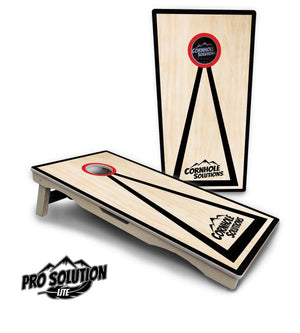 Red/Black Hole Ring Cornhole Boards - Pro Solution Lite Series by Cornhole Solutions, handmade jewelry main product photo