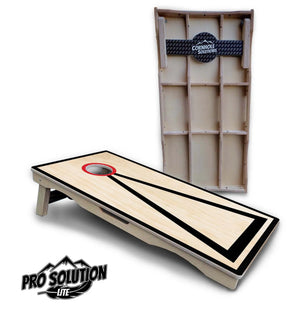 Red/Black Hole Ring Cornhole Boards - Pro Solution Lite Series by Cornhole Solutions, handmade jewelry detail photo 9