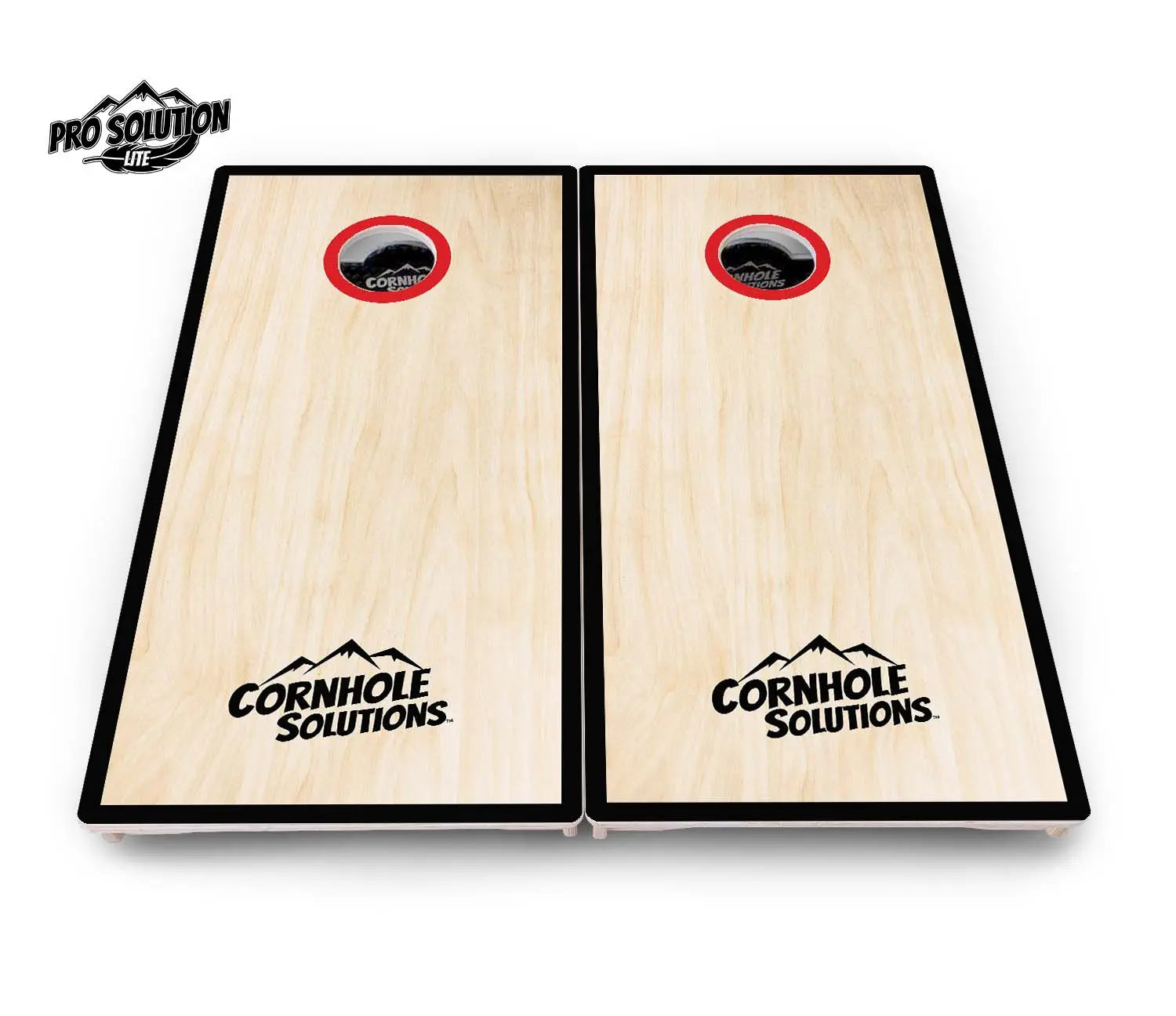 Red/Black Hole Ring Cornhole Boards - Pro Solution Lite Series by Cornhole Solutions, handmade jewelry detail photo 12