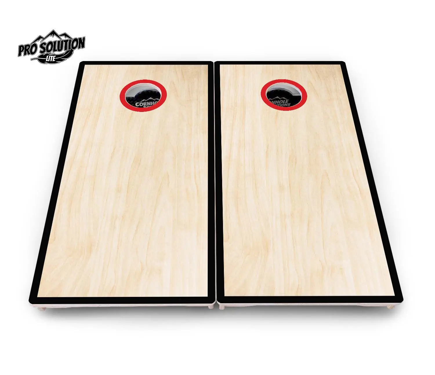 Red/Black Hole Ring Cornhole Boards - Pro Solution Lite Series by Cornhole Solutions, handmade jewelry detail photo 14