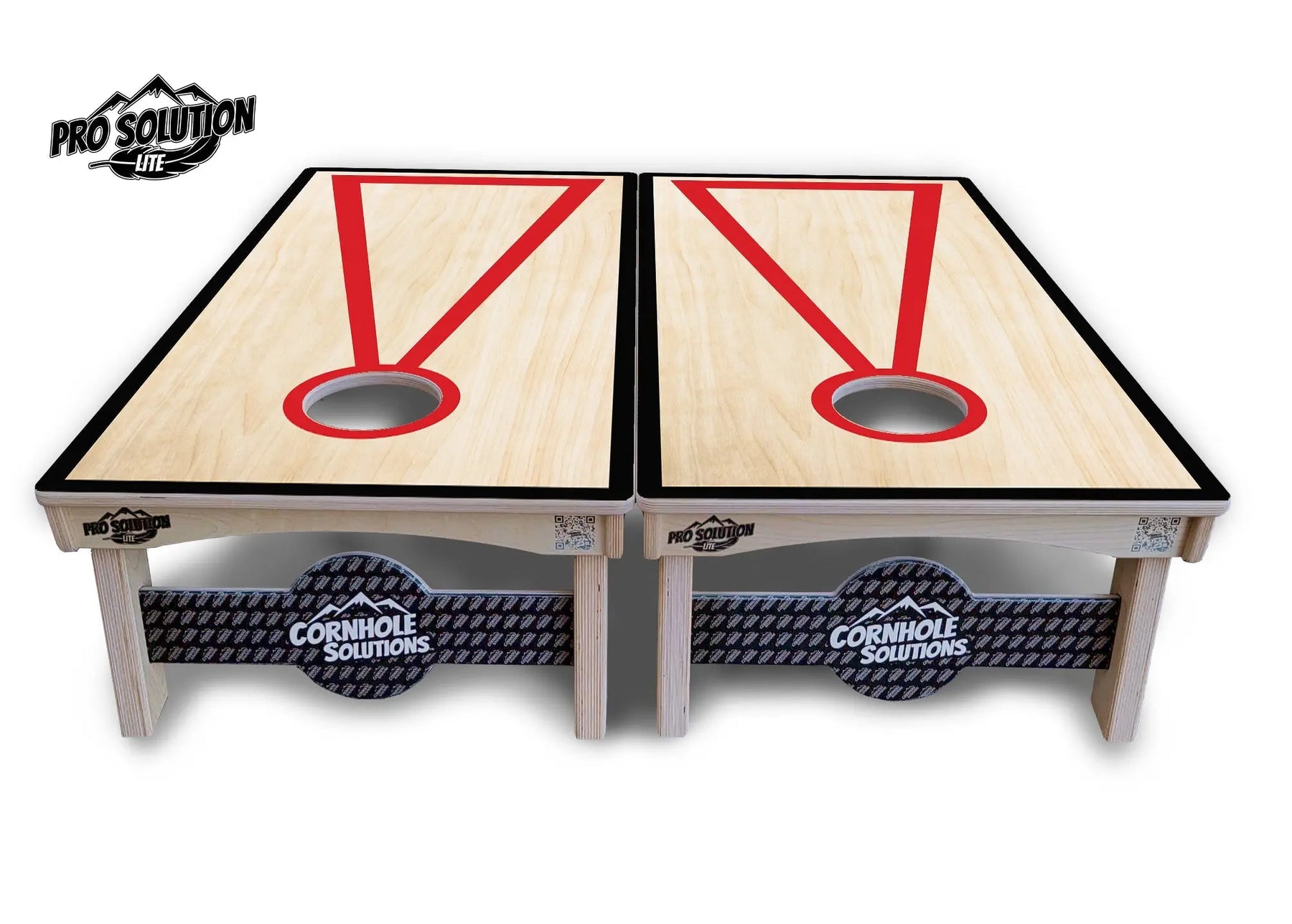 Red/Black Hole Ring Cornhole Boards - Pro Solution Lite Series by Cornhole Solutions, handmade jewelry detail photo 19