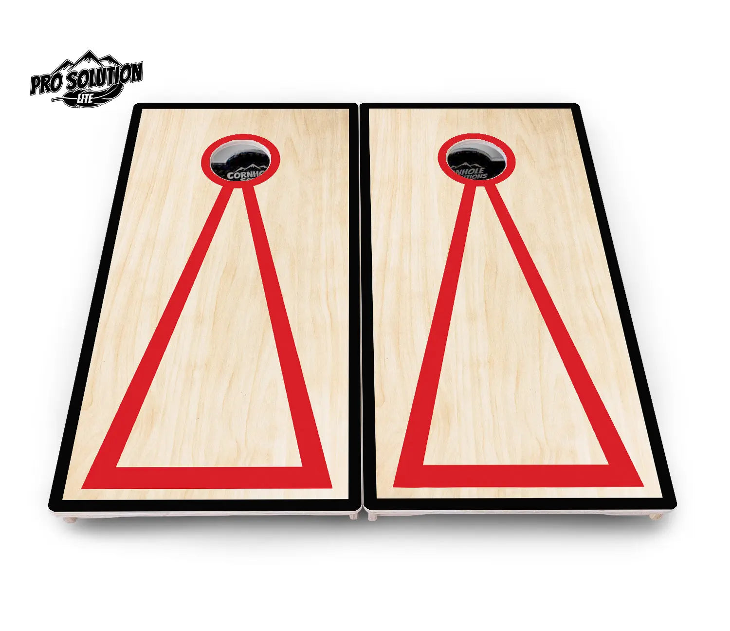 Red/Black Hole Ring Cornhole Boards - Pro Solution Lite Series by Cornhole Solutions, handmade jewelry detail photo 20