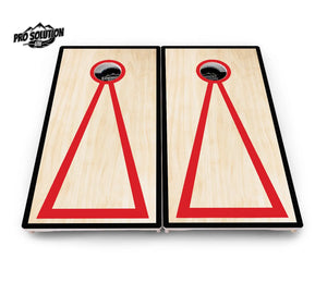 Red/Black Hole Ring Cornhole Boards - Pro Solution Lite Series by Cornhole Solutions, handmade jewelry detail photo 20