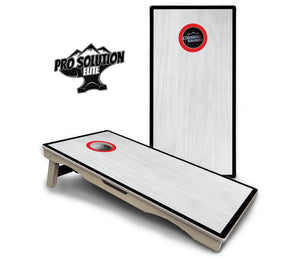 Red/Black Hole Ring Grey Wash Cornhole Boards - Pro Solution Elite Series by Cornhole Solutions, handmade jewelry detail photo 7