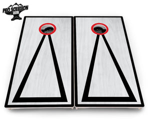 Red/Black Hole Ring Grey Wash Cornhole Boards - Pro Solution Elite Series by Cornhole Solutions, handmade jewelry detail photo 10