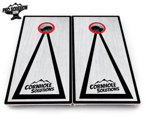 Red/Black Hole Ring Grey Wash Cornhole Boards - Pro Solution Elite Series by Cornhole Solutions, handmade jewelry detail photo 12