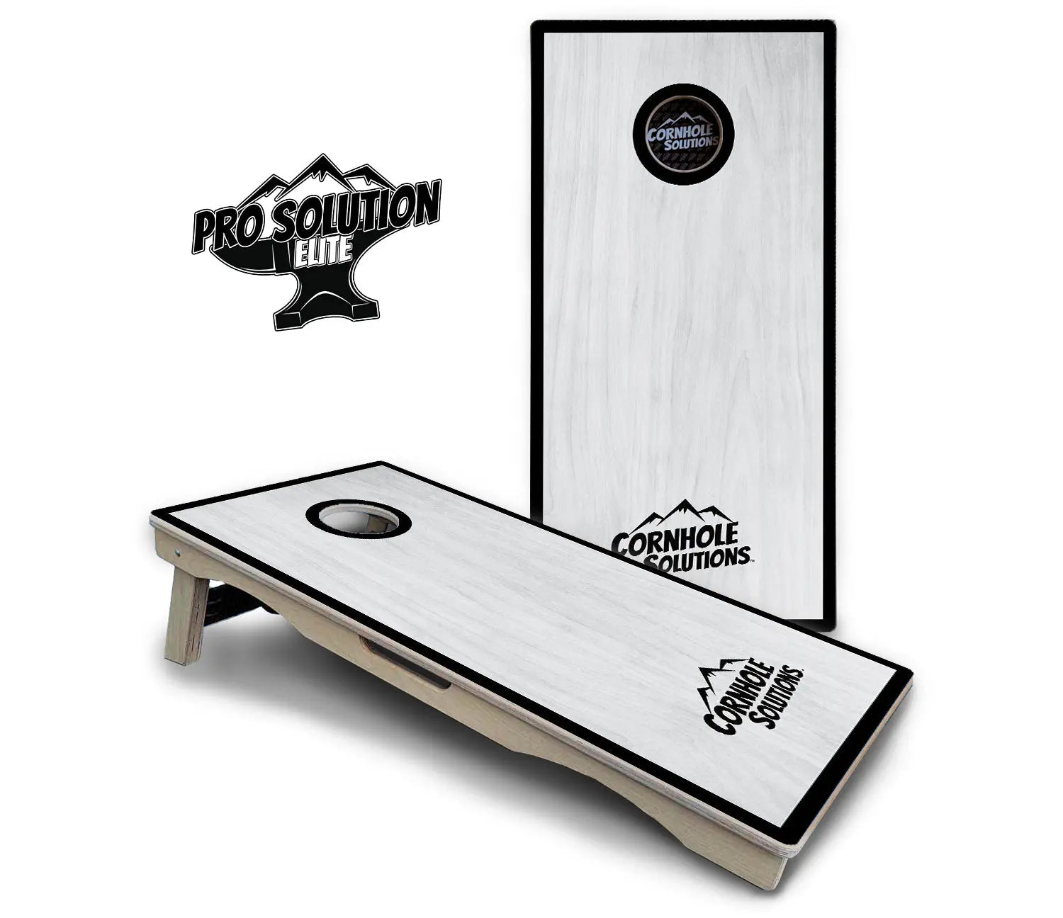 Red/Black Hole Ring Grey Wash Cornhole Boards - Pro Solution Elite Series by Cornhole Solutions, handmade jewelry detail photo 13