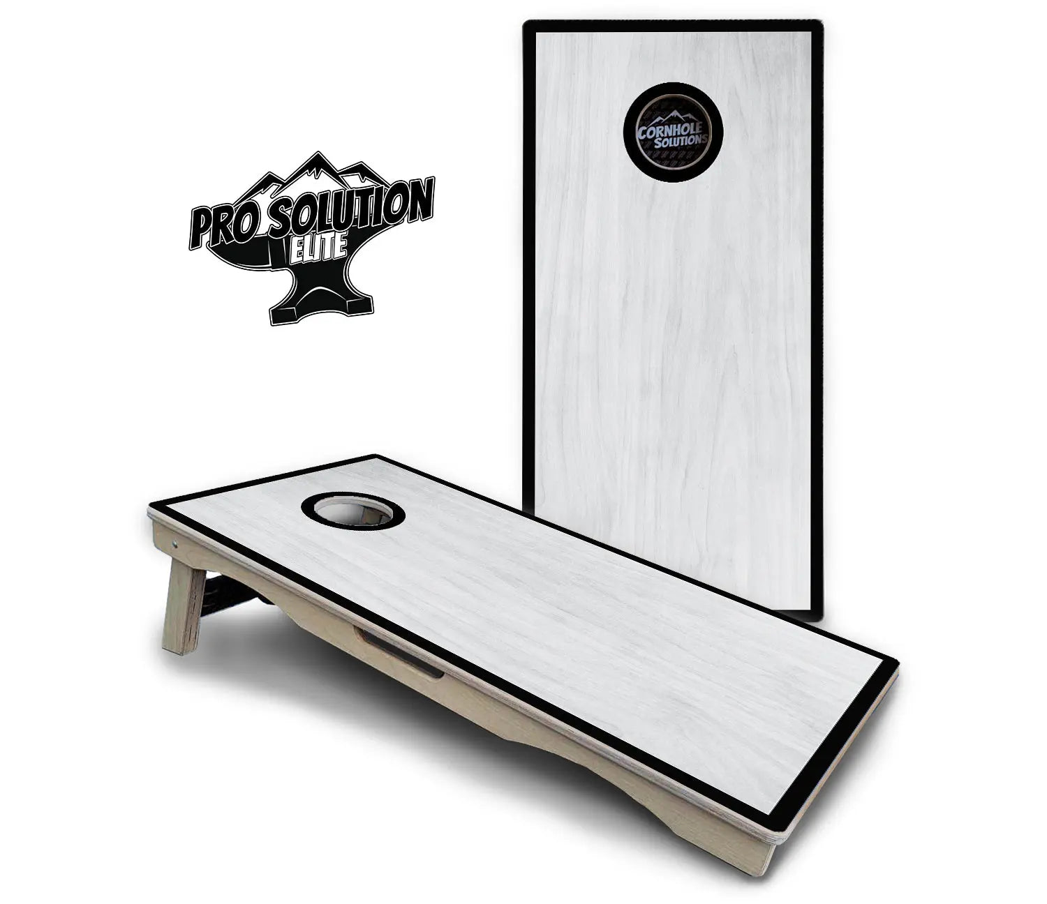 Red/Black Hole Ring Grey Wash Cornhole Boards - Pro Solution Elite Series by Cornhole Solutions, handmade jewelry detail photo 15